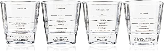 Recipe Rocks Glasses, Set of 4 by True