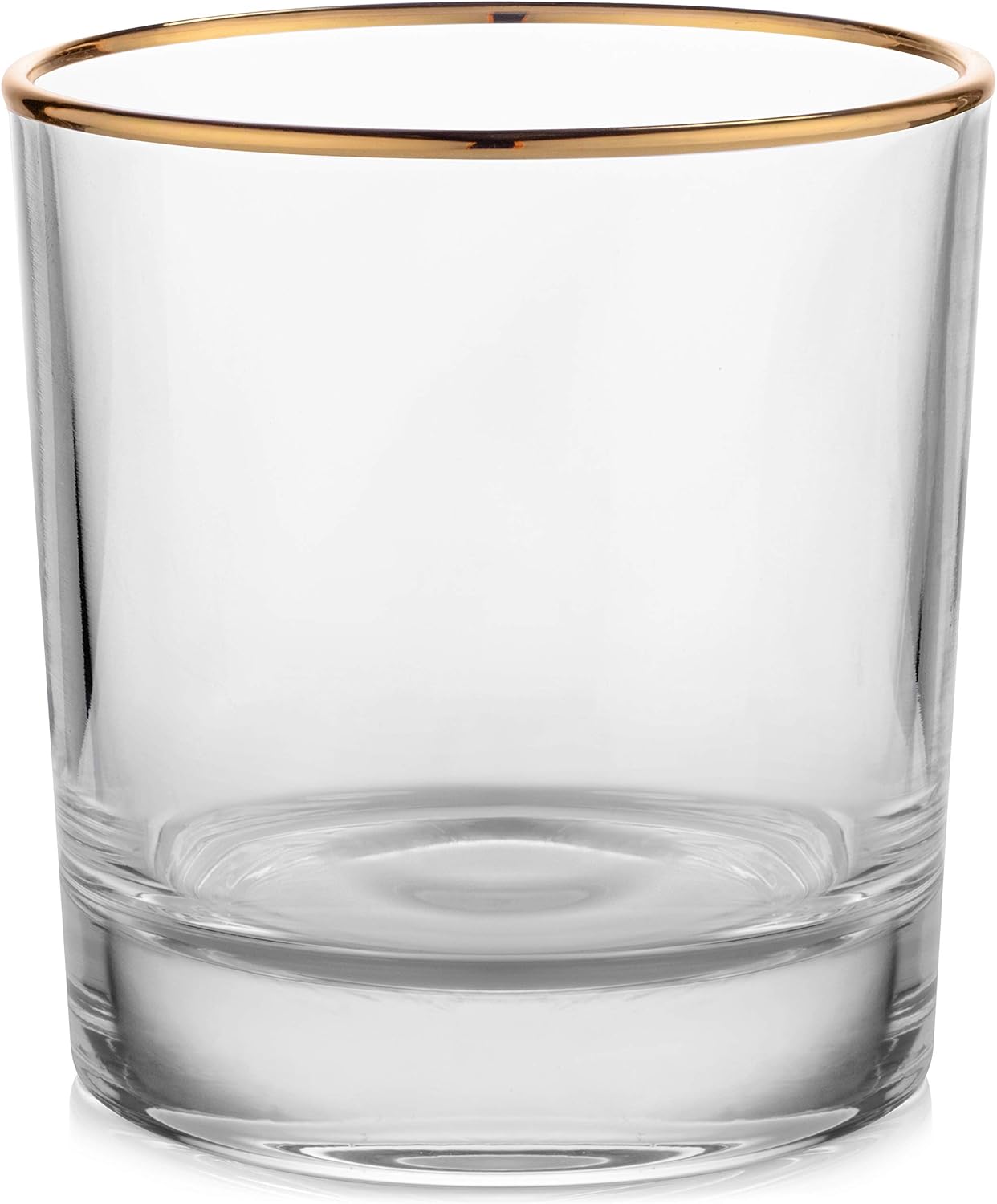 Gold-Rimmed Whiskey Tumblers Set of 4