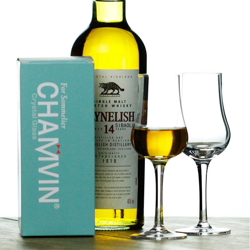Stylish Chamvin Glass Classic Copita Whiskey Tasting Glass, Set of 1, 2, or 6