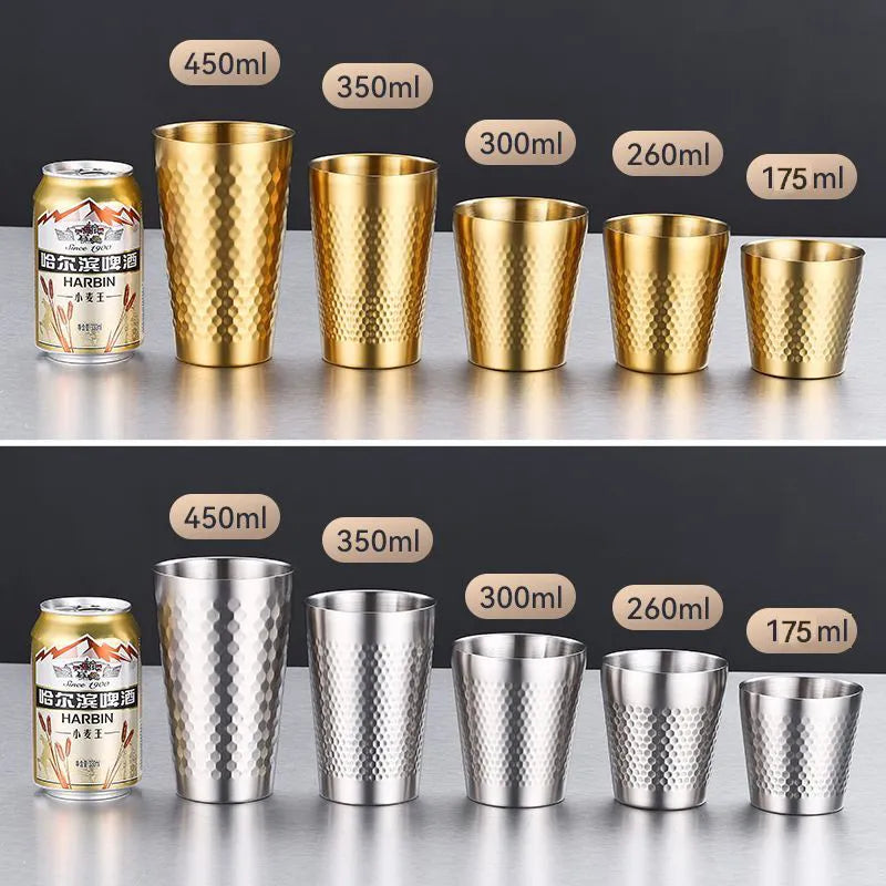 Premium Double Layer Stainless Steel Drinking Cup (Various Sizes)