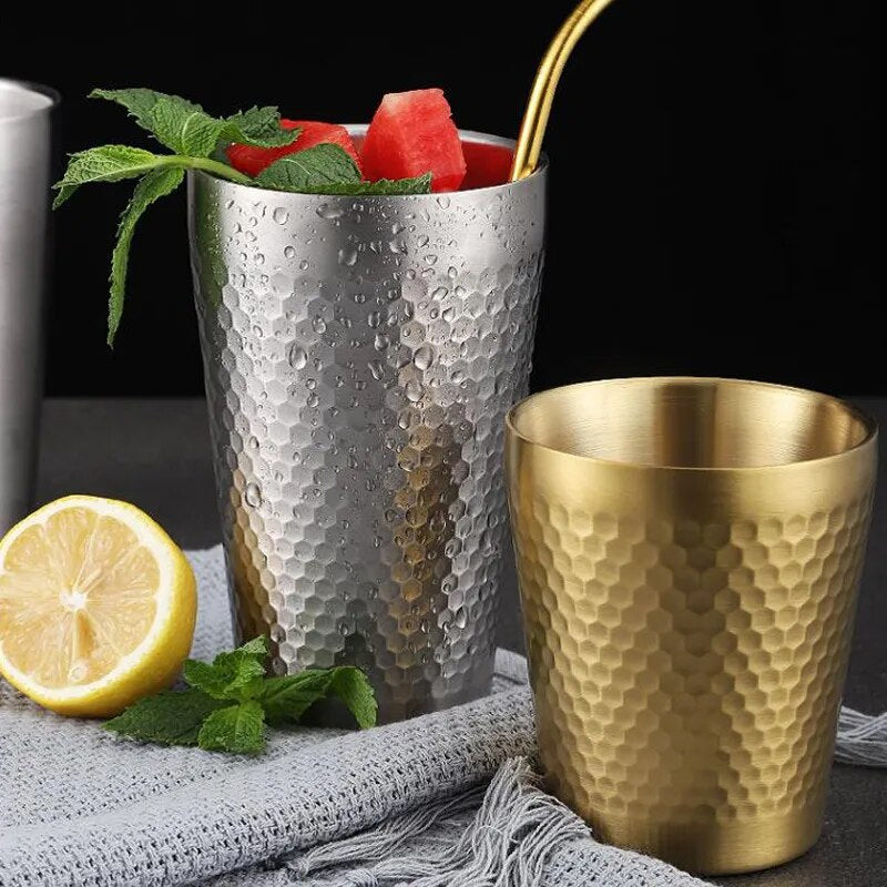 Premium Double Layer Stainless Steel Drinking Cup (Various Sizes)