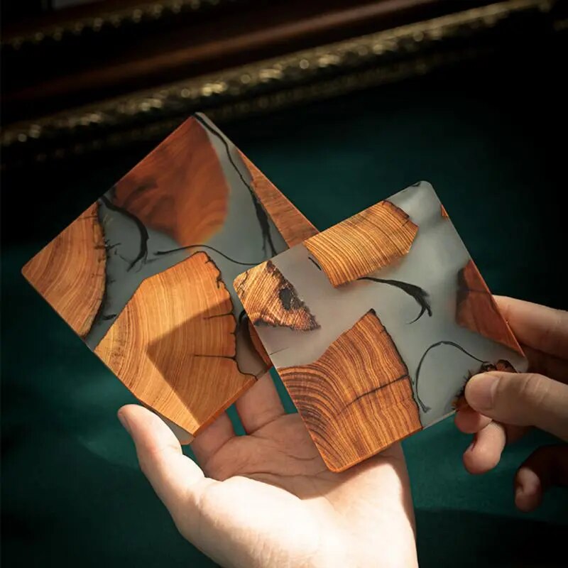 Stylish and Unique 6 Piece Wooden Coaster Set