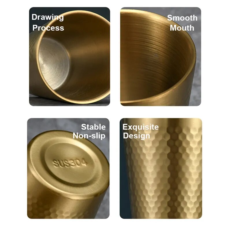 Premium Double Layer Stainless Steel Drinking Cup (Various Sizes)