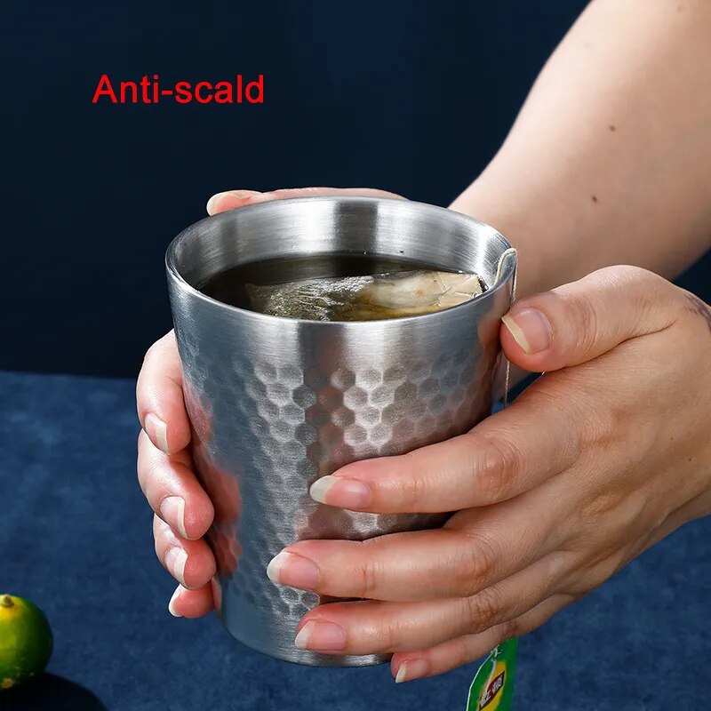 Premium Double Layer Stainless Steel Drinking Cup (Various Sizes)