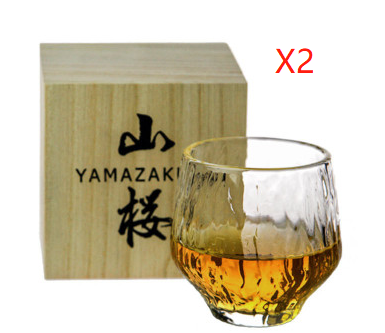 Yamazakura Japanese Vertical Grain Whiskey Glass