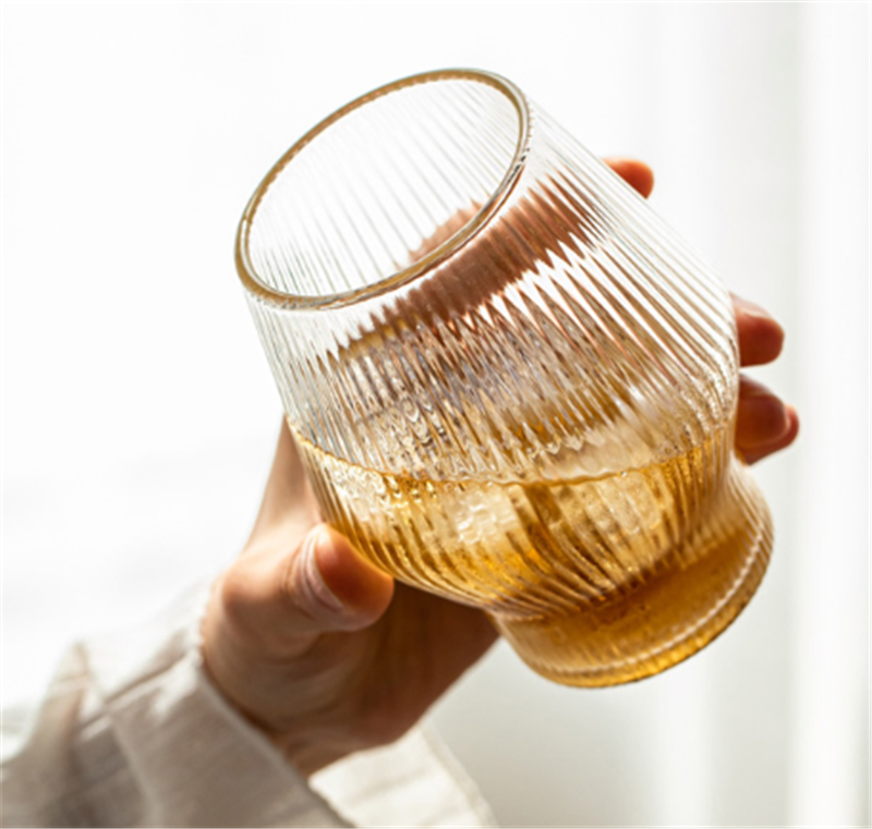 Japanese Style Vertical Pattern Whiskey Glass
