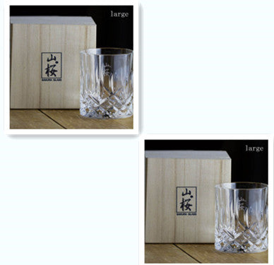 Sakura Glass Japanese Style Crystal Tumbler Whiskey Glass