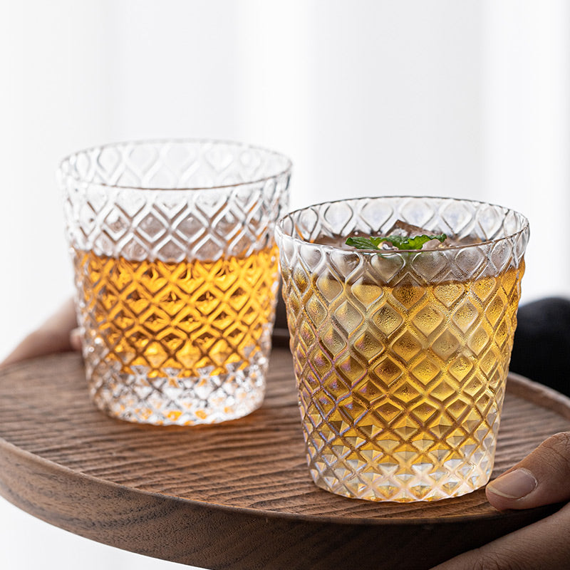 Modern Pineapple Style Crystal Whiskey Glass