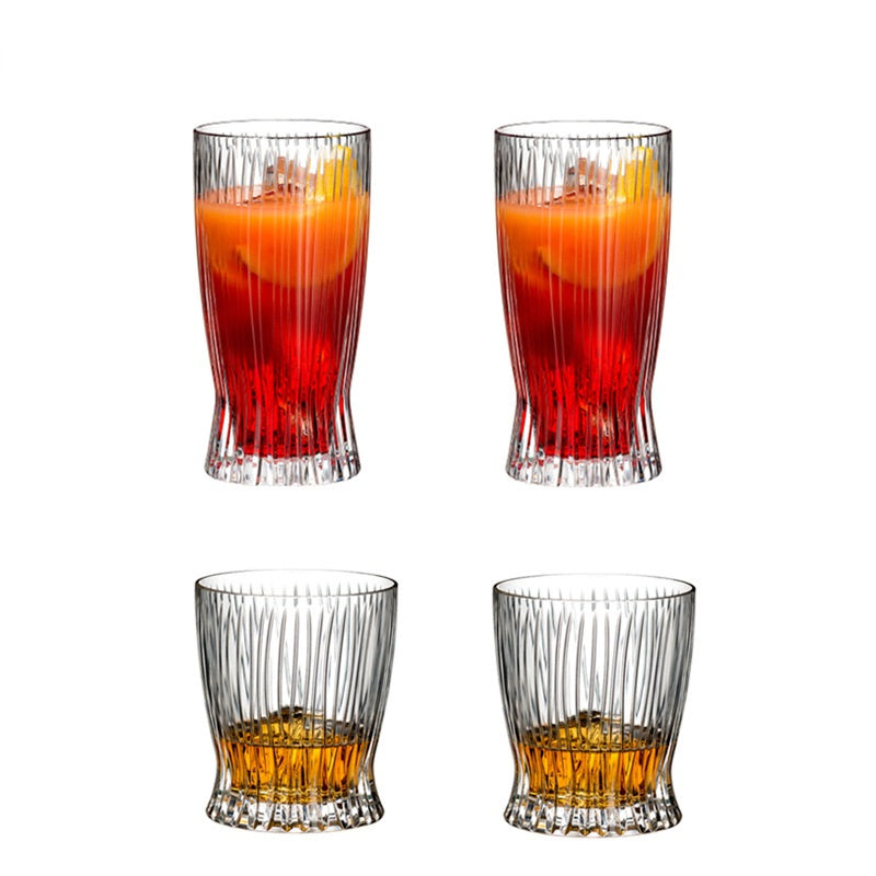 Japanese Style Striped Whiskey Glass Set