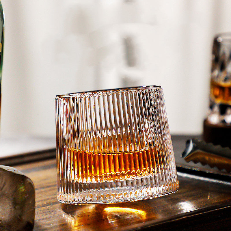 Elegant Rotating Whiskey Glass