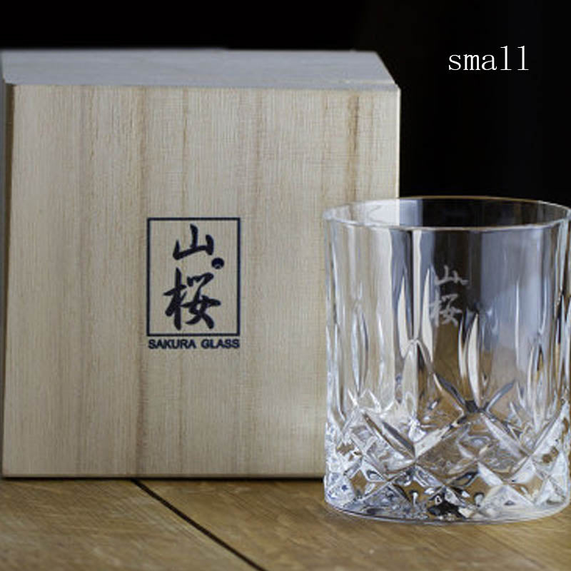 Sakura Glass Japanese Style Crystal Tumbler Whiskey Glass