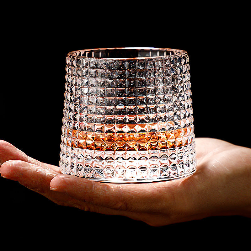 Elegant Rotating Whiskey Glass