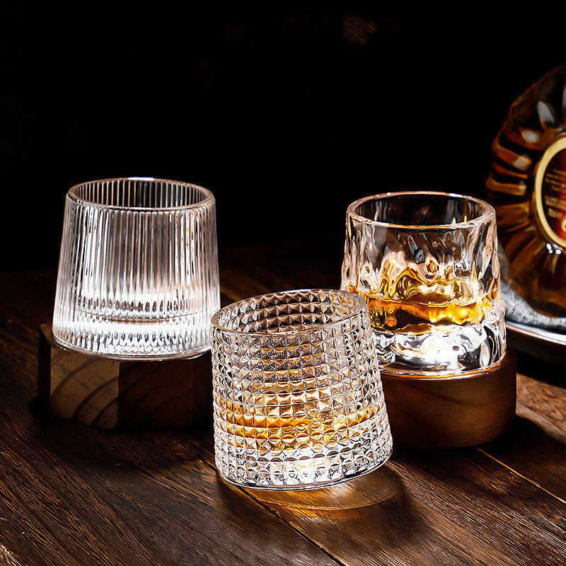Elegant Rotating Whiskey Glass
