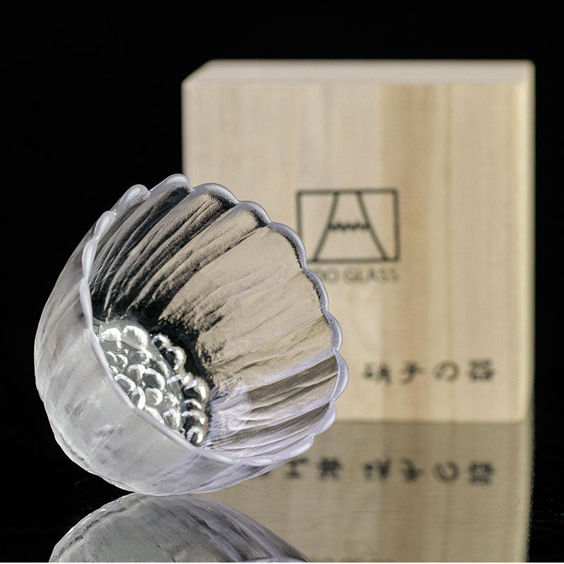 Edo Glass Japanese Style Flower Whiskey Glass