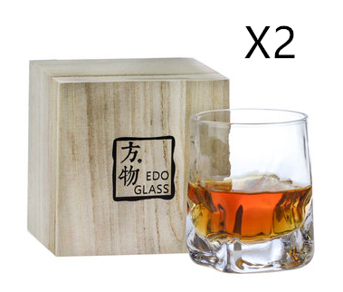 Edo Glass Japanese Irregular Tumbler Whiskey Glass