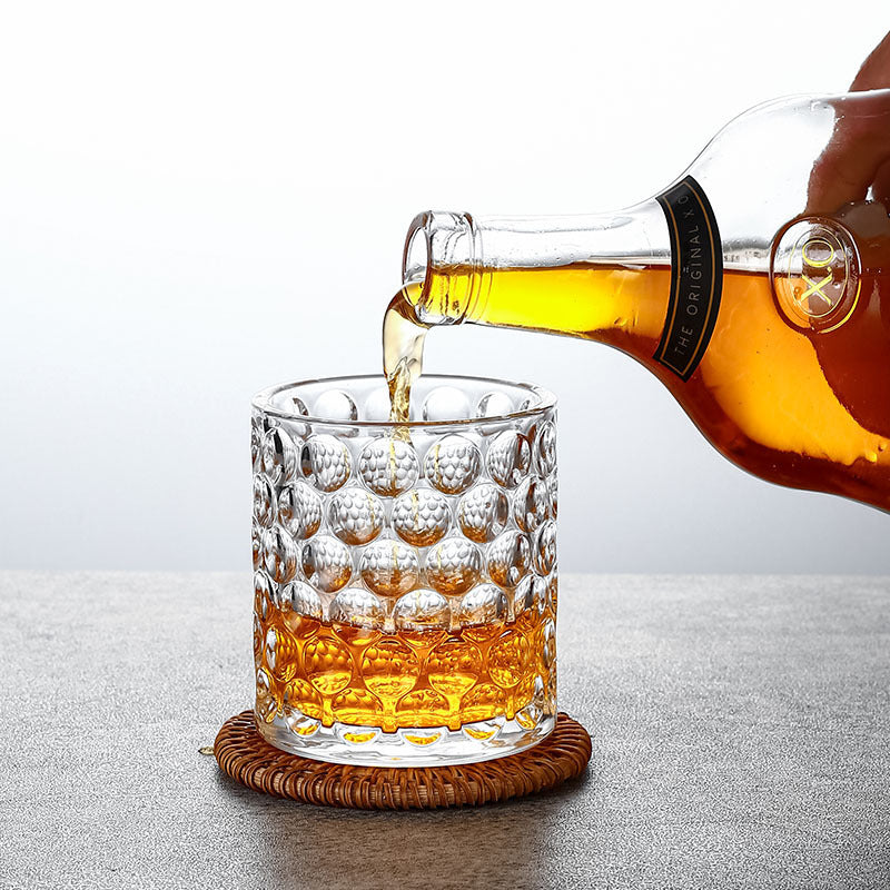 Edo Glass Elegant Japanese Fish Scale Whiskey Glass Set