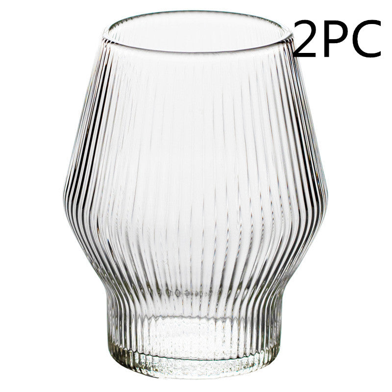 Japanese Style Vertical Pattern Whiskey Glass