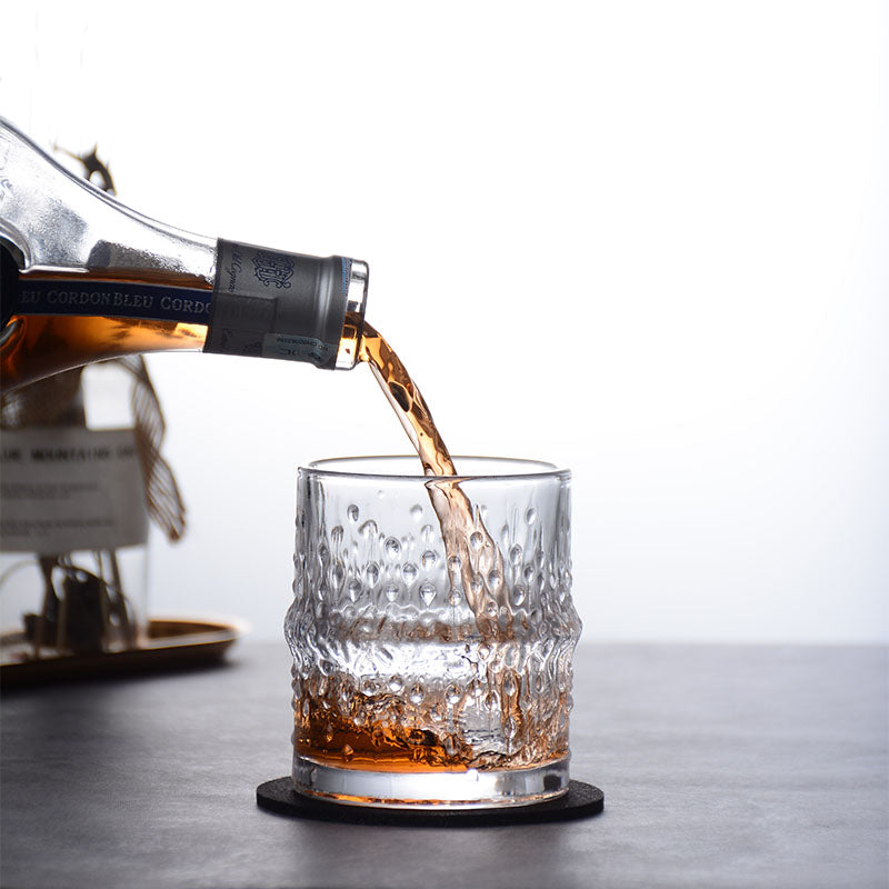 Edo Glass Rain Bamboo Japanese Whiskey Glass