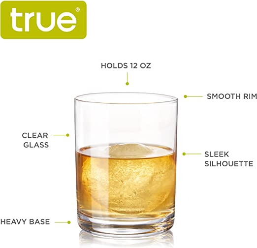 Old Fashioned Whiskey Glasses, Set of 4 by True