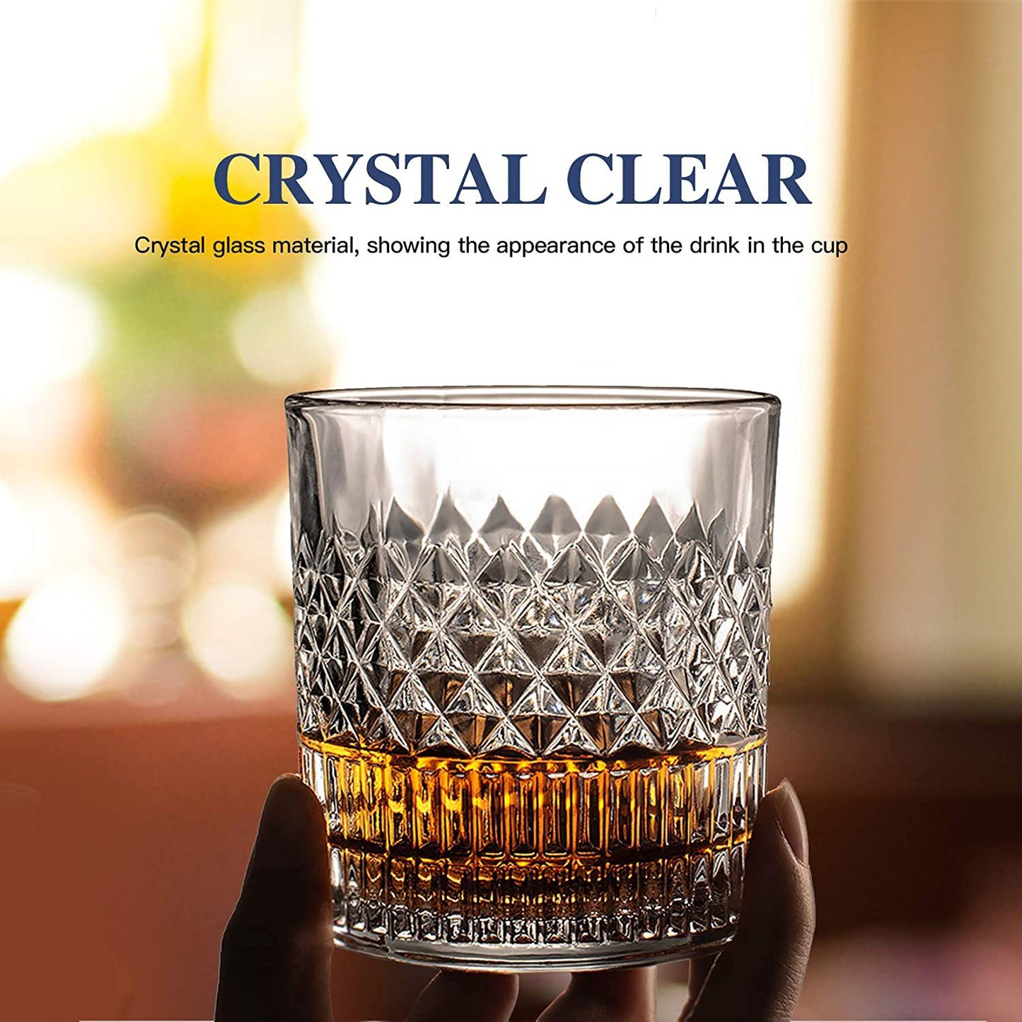 Four Piece Crystal Whiskey Glass Set
