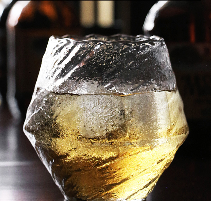 Japanese Handmade Hammered Glass Whiskey Glass