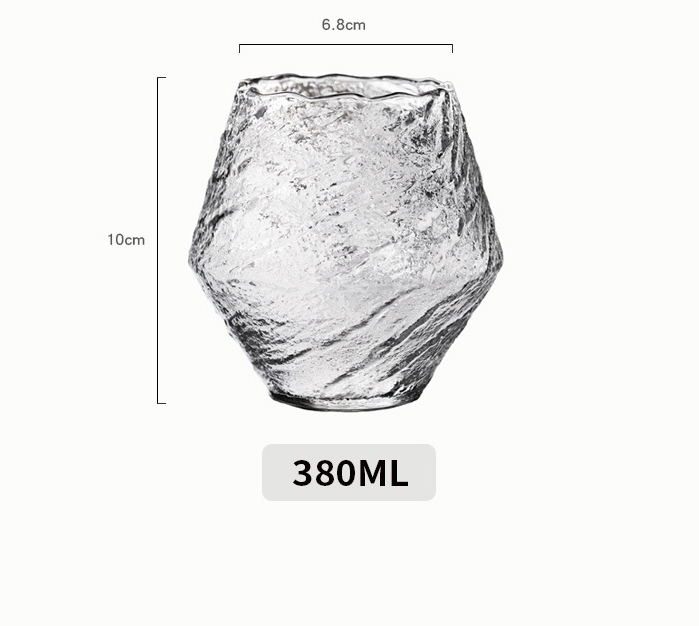 Japanese Handmade Hammered Glass Whiskey Glass