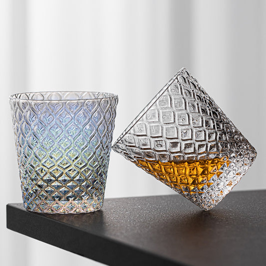Modern Pineapple Style Crystal Whiskey Glass