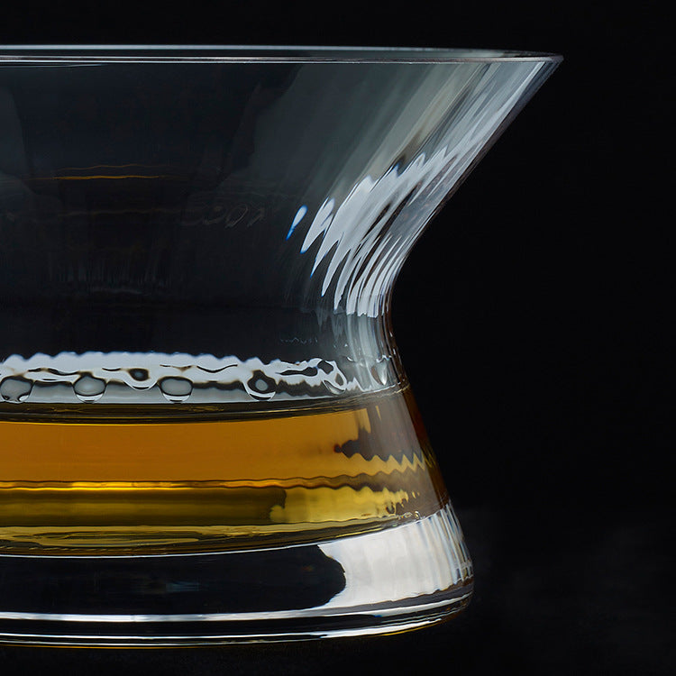 Hanyu Glass NEAT Style Rotating Whiskey Glass