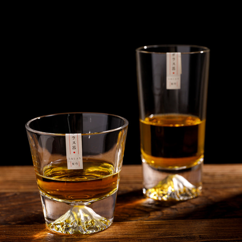 Edo Glass Japanese Mount Fuji Style Whiskey Glass