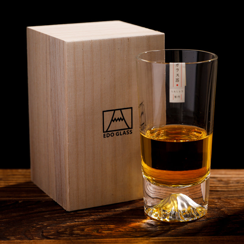 Edo Glass Japanese Mount Fuji Style Whiskey Glass