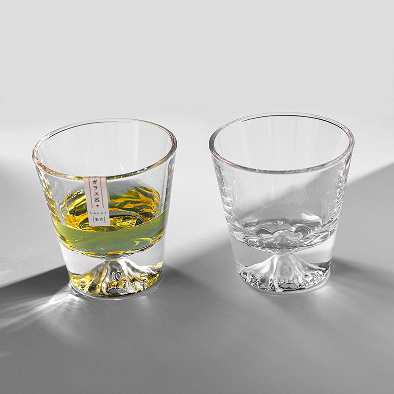 Edo Glass Japanese Mount Fuji Style Whiskey Glass