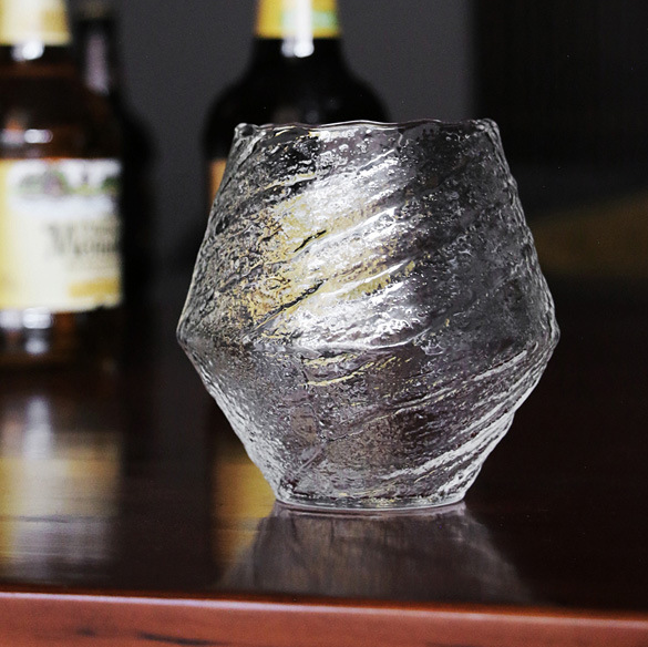 Japanese Handmade Hammered Glass Whiskey Glass