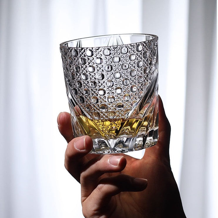 Edo Glass Japanese Ringer Whiskey Glass