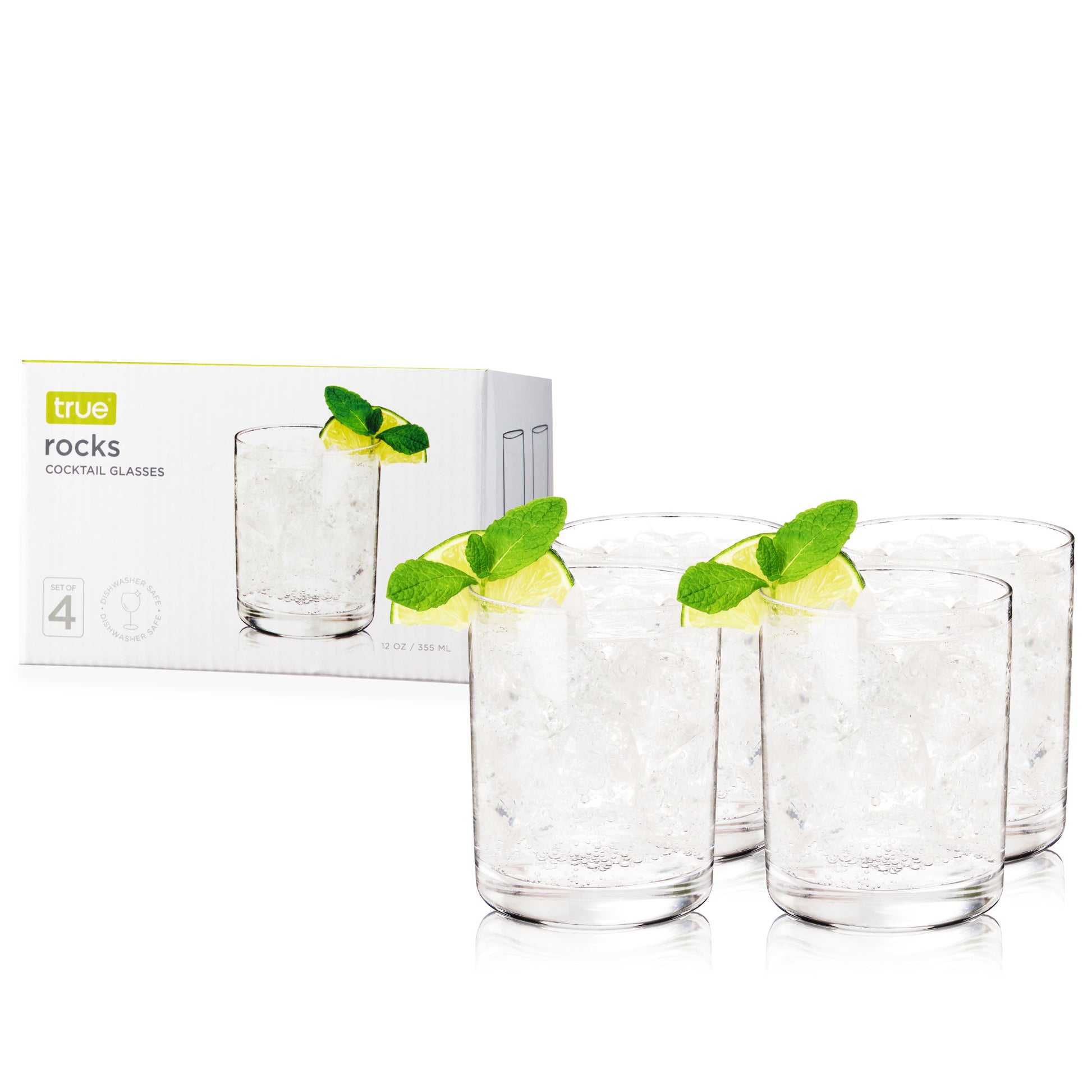Rocks Glasses, Set of 4 by True-0